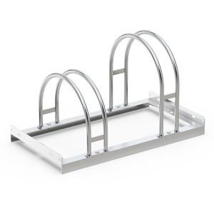RR-Solutions Fahrradständer R5S, Bodenmontage / freistehend, Einstellparker, beidseitig, Breite 70cm, für 2 Fahrräder