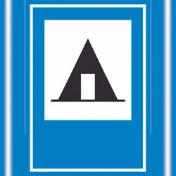 HB-Druck Zeltplatz Schild A5 Rückseite selbstklebend
