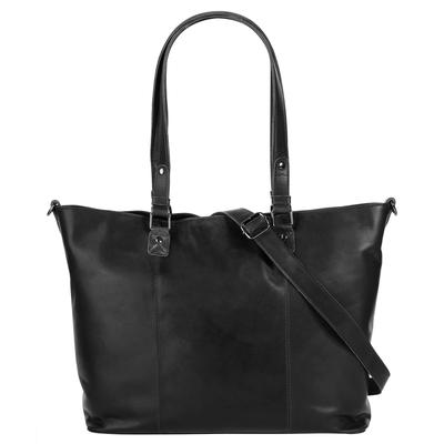 Shopper CLUTY "CLUTY Damen echt Leder", Damen, Gr. B/H/T: 42cm x 29cm x 12cm onesize, schwarz, Leder, Taschen Shopper, echt Leder