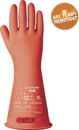 Ansell RIG014R120 Naturlatex Elektrikerhandschuh EN 60903, EN 21420:2020 1 Paar