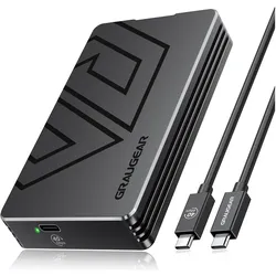 Graugear externes M.2-SSD-Gehäuse mit PCIe 4.0 USB-C (M.2), Festplattengehäuse, Schwarz