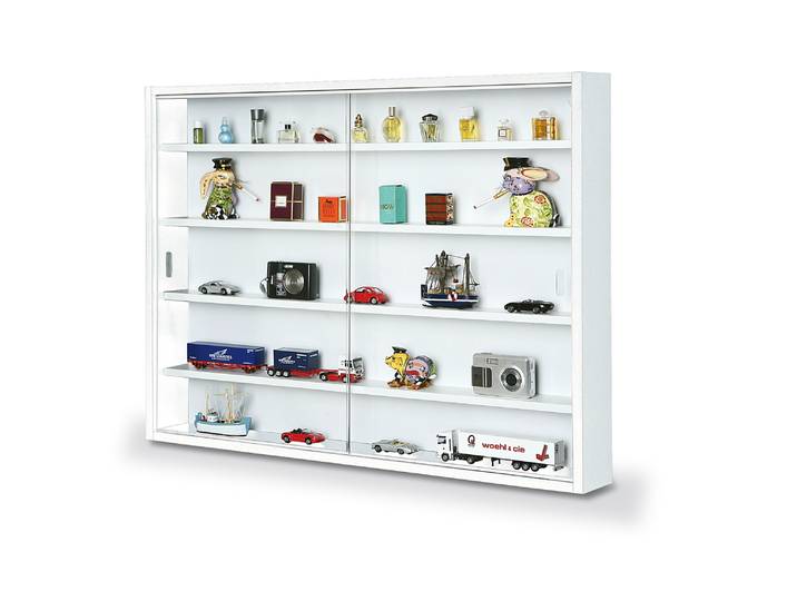 Vitrine de collection étagère murale COMPILATI blanc
