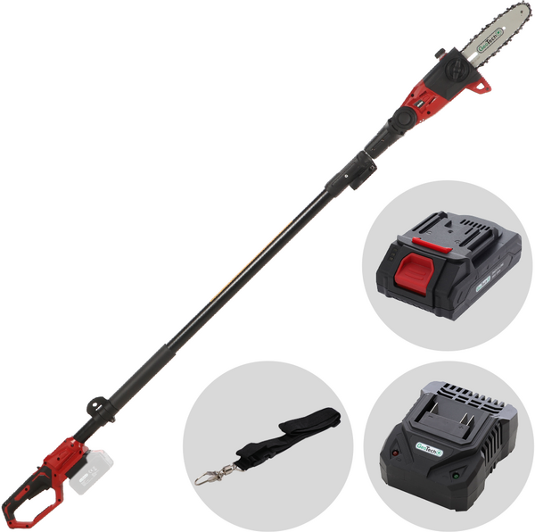 GeoTech X-Line PC-20V  Akku-Astkettensäge mit Teleskopstiel  185265 cm  20 V 2 Ah