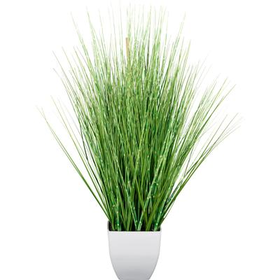 Kunstgras CREATIV GREEN "Grasbusch", grün, H:77cm, Kunststoff, Kunstpflanzen, im weißen Topf