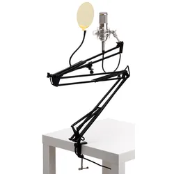 Pronomic CM-100S Radioshow Bundle inkl. Popschutz gold & Mikrofonarm