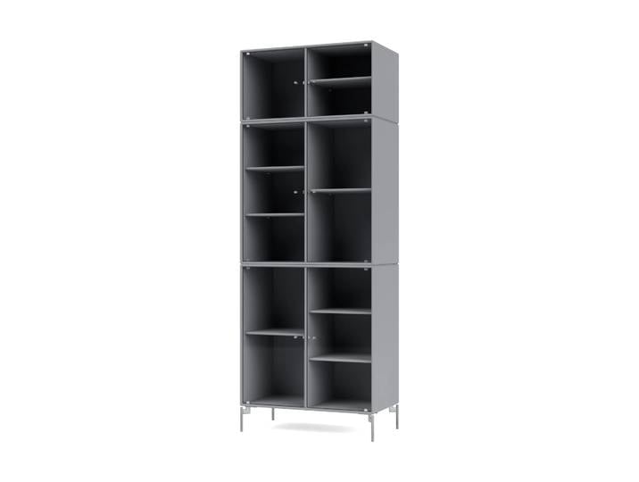 Montana Ripple IV Vitrinenschrank 69,6x187,2x38 cm Graphic-Beine chrome