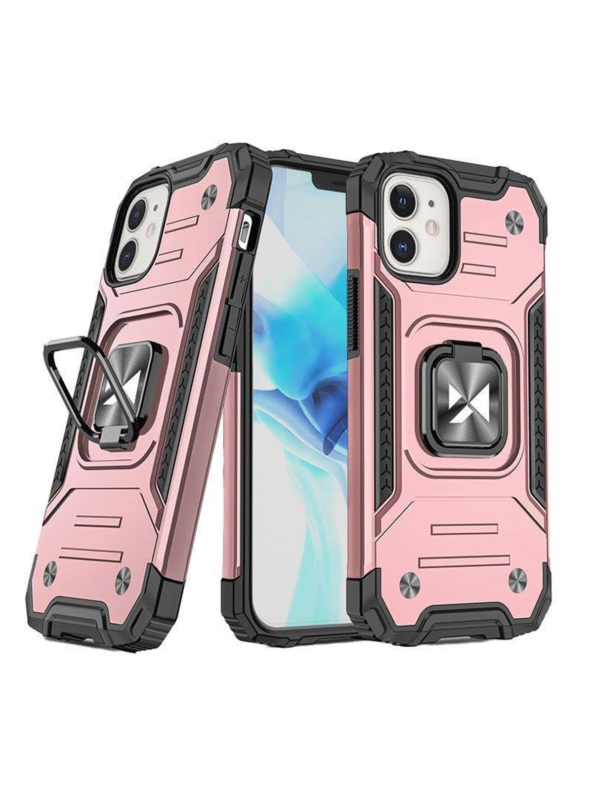 Wozinsky Ring Armor iPhone 14 case armored cover magnetic holder ring gold