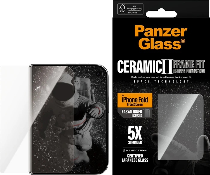 PanzerGlass Ceramic II Apple iPhone Fold mit Installationsrahmen (Sub-Screen)