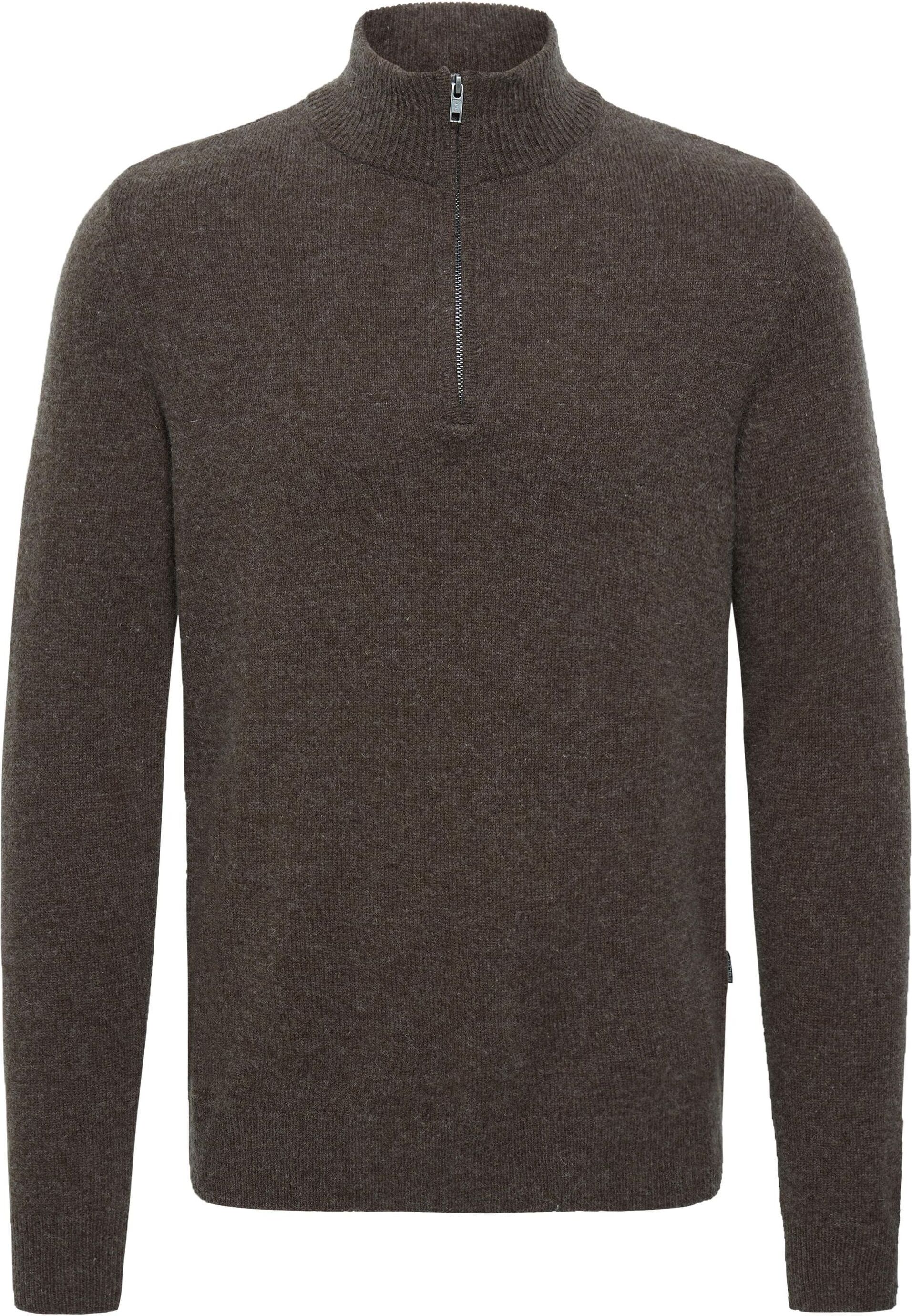 Troyer BLEND "Troyer BHBranko Troyer", Herren, Gr. 3XL, turkish coffee melange, hüftbedeckend, Pullover Troyer
