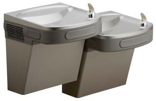 Elkay Versatile Cooler Wall Mount Bi-Level ADA Non-Filtered, Non-Refrigerated Light Gray Granite