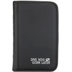 Taucherlogbuch sub-book - Farbe: schwarz - Motiv: Dive now - work later
