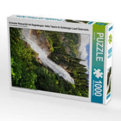 CALVENDO Puzzle Krimmler Wasserfall mit Regenbogen. Hohe Tauern im Salzburger Land Österreich. 1000 Teile Lege-Größe 48 x 64 cm Foto-Puzzle Bild von