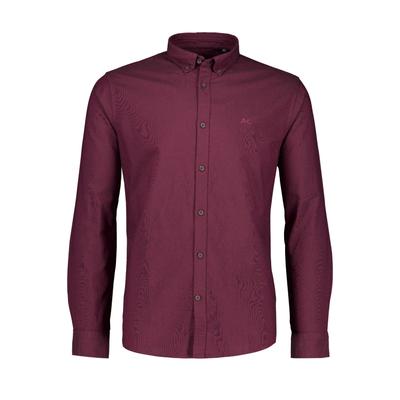Businesshemd LINDBERGH "Business-Casual-Hemd (Langarm) Relaxed Fit", Herren, Gr. L, Normalgrößen, rot (burgundy), Obermaterial: 100% Baumwolle, Hemden