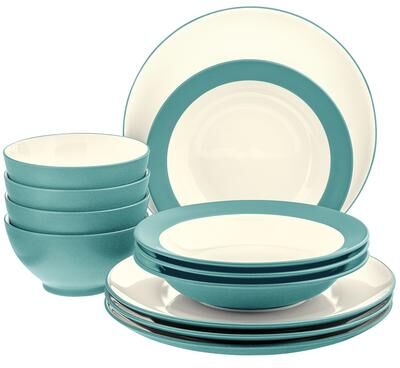 Noritake Colorwave 12-Piece Coupe Dinnerware Set, Service for 4