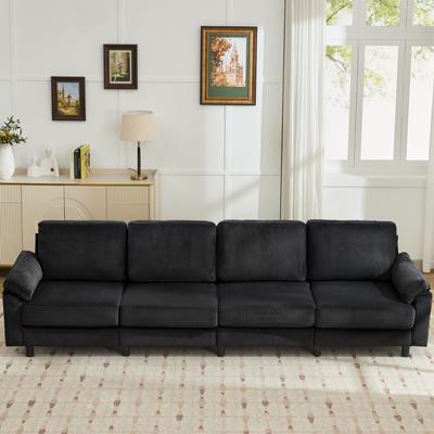 Hochwertiges Modern Corduroy 4-Seat Sofa Couch with Pillow Top Arms