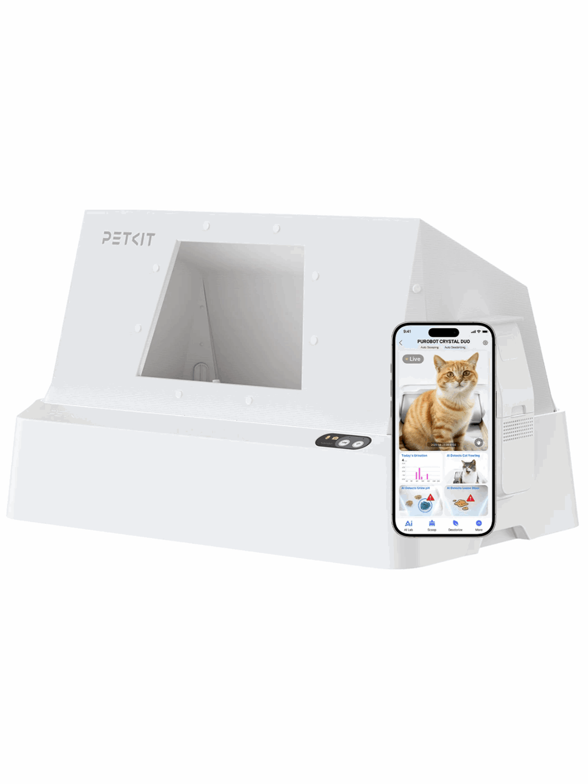 Petkit PUROBOT CRYSTAL DUO With Front Entry Hood-E