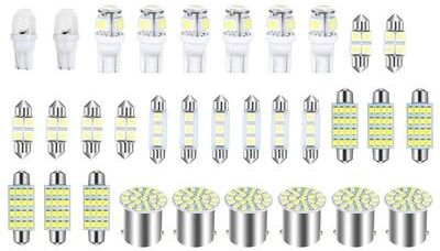 Multicon Wholesale Hub Car Interior LED Lights Combo Kit Dome, Map, License Plate & Trunk Bulbs Car Interior LED Lights Combo Kit Dome, Map, License Plate & Trunk Bulbs