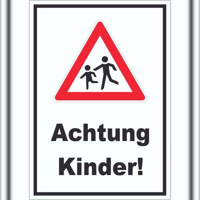 HB-Druck Achtung Kinder Aufkleber A0 (841x1189mm)
