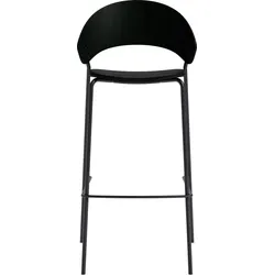 Dosina Barhocker 75 cm, gepolsterter Sitz, schwarz