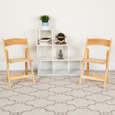Flash Furniture Vinyl-padded Wood Folding Chair (Set of 4)