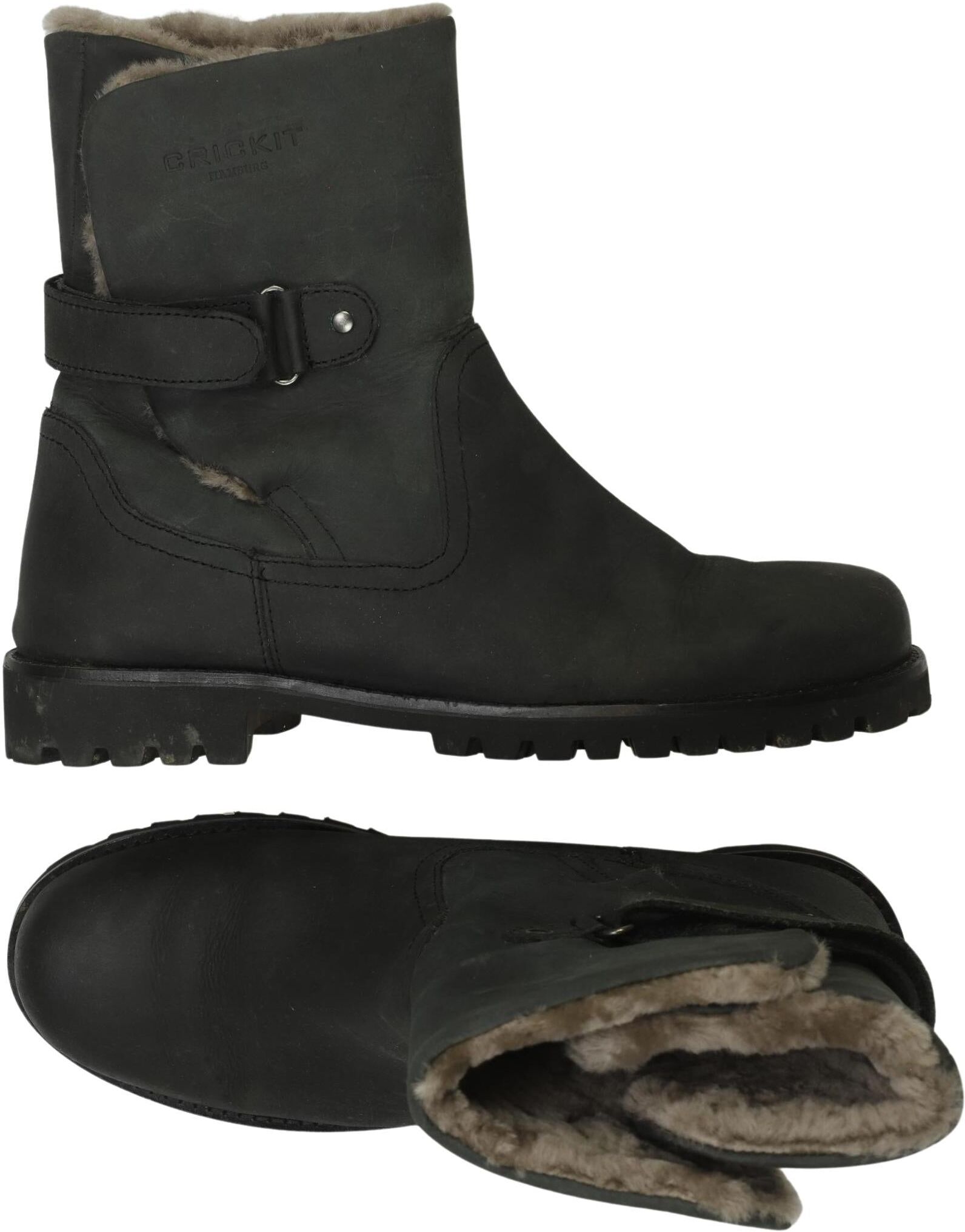 Crick IT Damen Stiefelette, Schwarz, Gr. EU 40, Leder - Second Hand