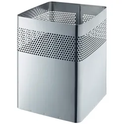 Helit Papierkorb, quadratisch, Abfalleimer, Silber