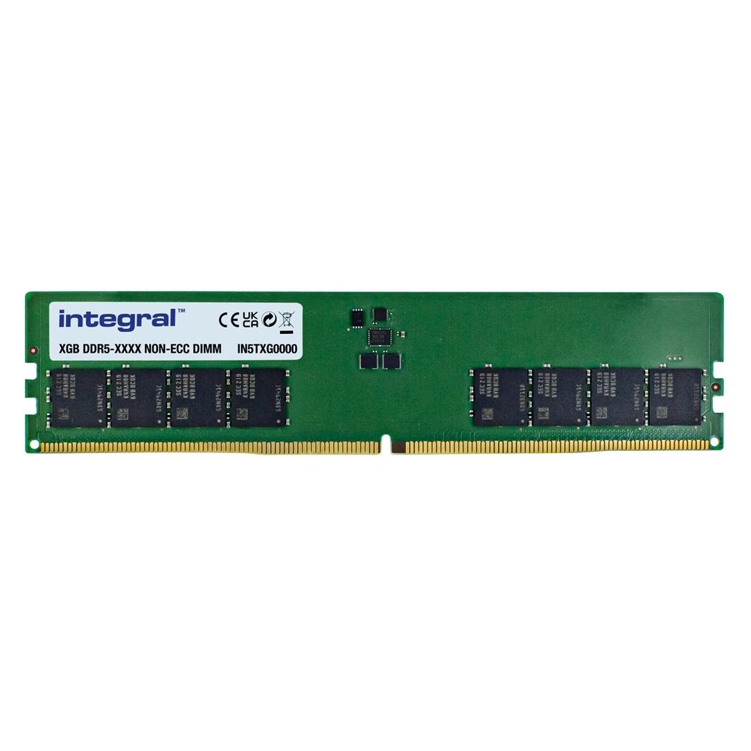 Integral Barrette mémoire 8Go DIMM DDR5 5600MHz (Vert) (1 x 8GB, 5600 MHz, DDR5-RAM, DIMM) (IN5T8GNJWDX)