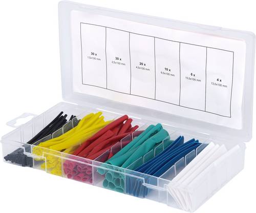 KS Tools 970.0540 Schrumpfschlauchsortiment Bunt Schrumpfrate:2:1 100 Teile