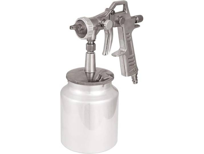 Einhell Original Pistolet à Peinture avec Godet d'alimentation pression jusqu’à 4 bar godet 1 L réglage du débit peinture jet rond/large buse rotative embout