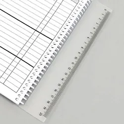 Lesezeichen Lineal 20 cm zum Einhängen in Draht- oder Spiralbindung, PP, transparent