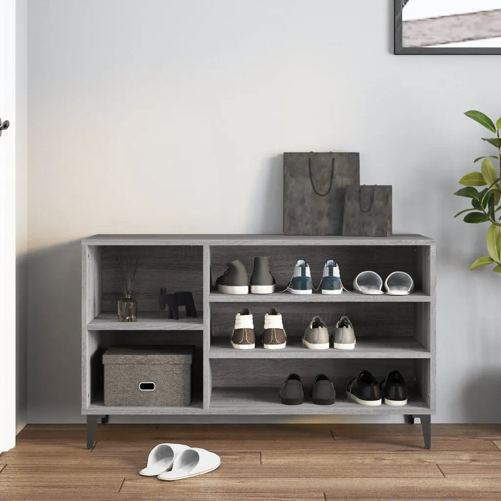 Metro Shoe Cabinet 102x36x60 cm Engineered Wood Grey Sonoma