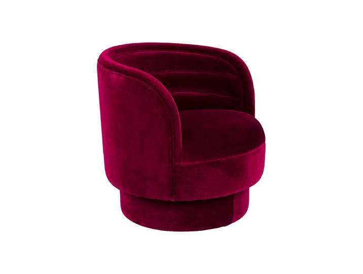 Drehbarer Design Loungesessel „Dorothy“ Burgundrot Dutchbone