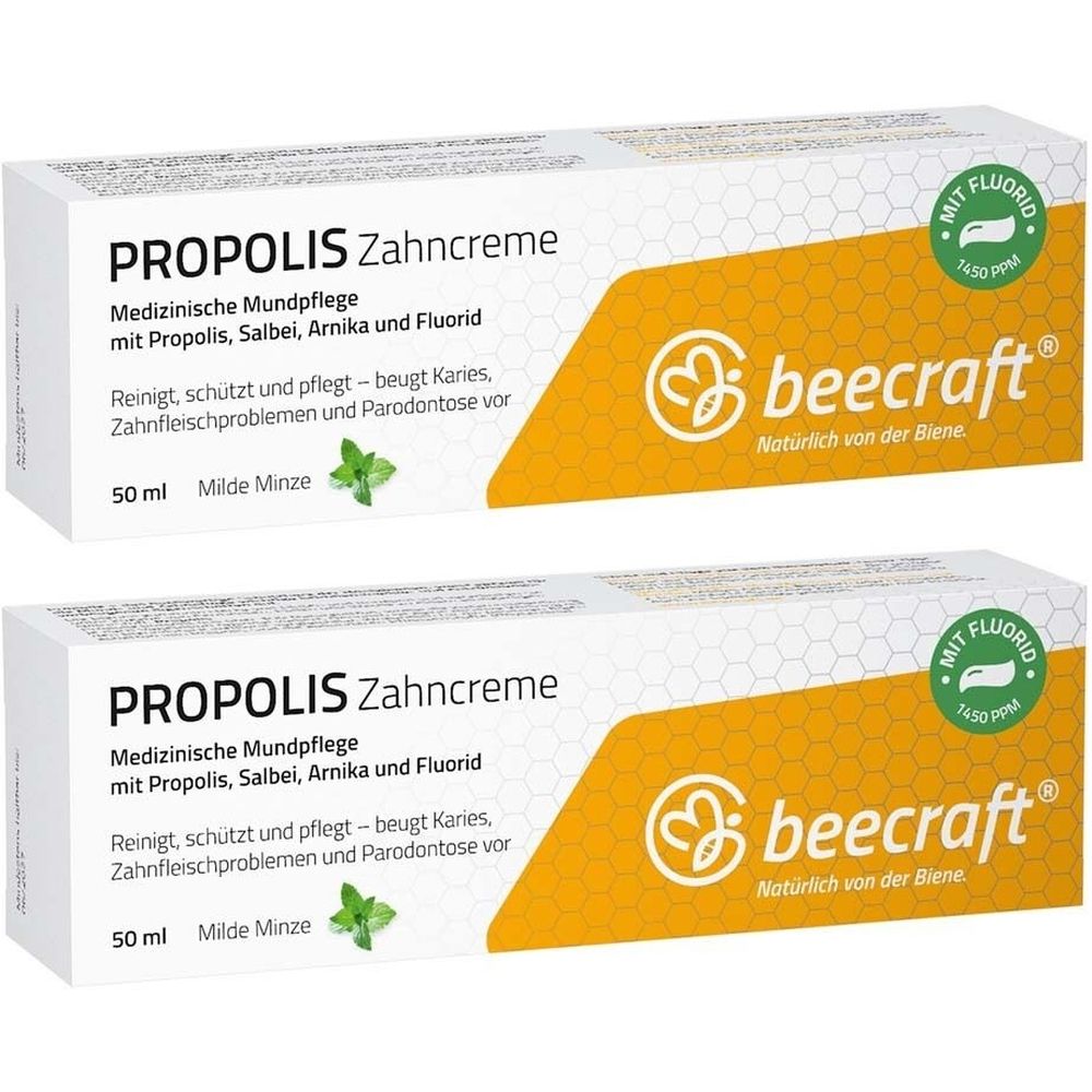 Beecraft Prop Zahncr S.a.f x2 2x50 ml Zahncreme
