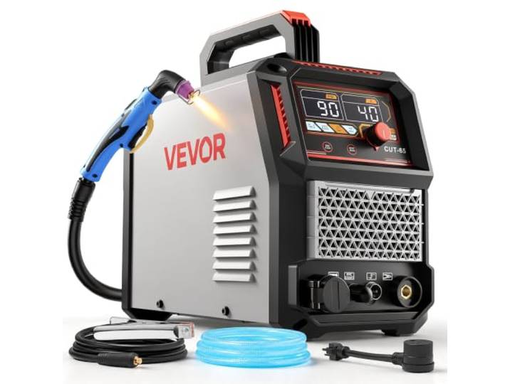 VEVOR Découpeur Plasma\, 65 A\, Machine de Découpe Plasma à Arc Pilote sans Contact 220 V avec Fonction 2T/4T\, Onduleur IGBT\, Affichage Numérique\, Temps PT/PA Réglable pour Réparation Domicile\, Atelier