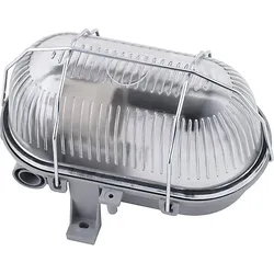 Megatron Ovalleuchte IP44 E27 grau MT69062