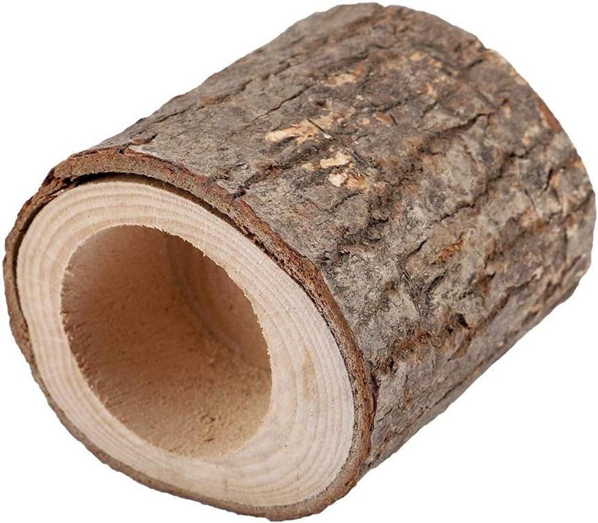 Houten Kandelaar Standaard Rustieke Log Natuurlijk B/D/H: 7 x 7 x 7 cm