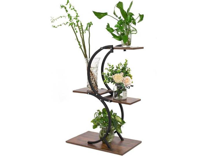 Porte Plante Interieur 4 Niveaux Support Plantes En Métal Étagère Plante Interieur Support Pot De Fleurs Pour Salon Balcon Jardin