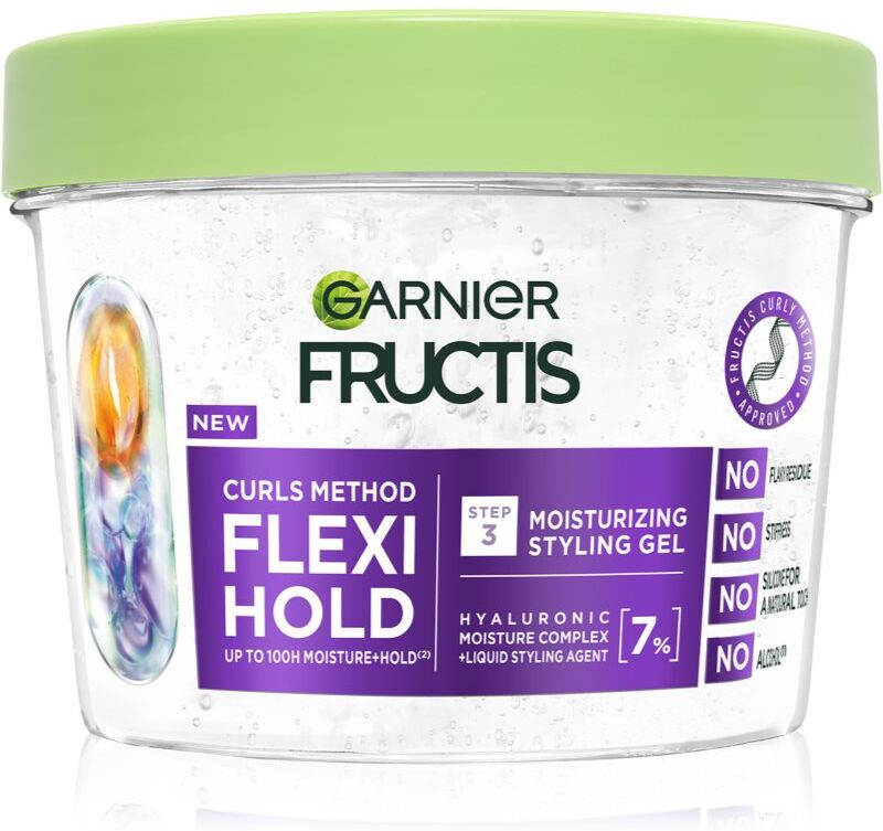Garnier Fructis Flexi Hold gel coiffant pour cheveux bouclés et frisés 370 ml