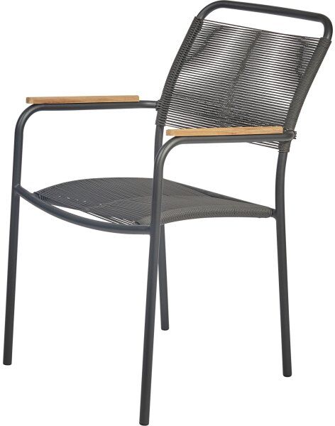 Mandalay Verona Havestol M/teakarmlæn, Antracit