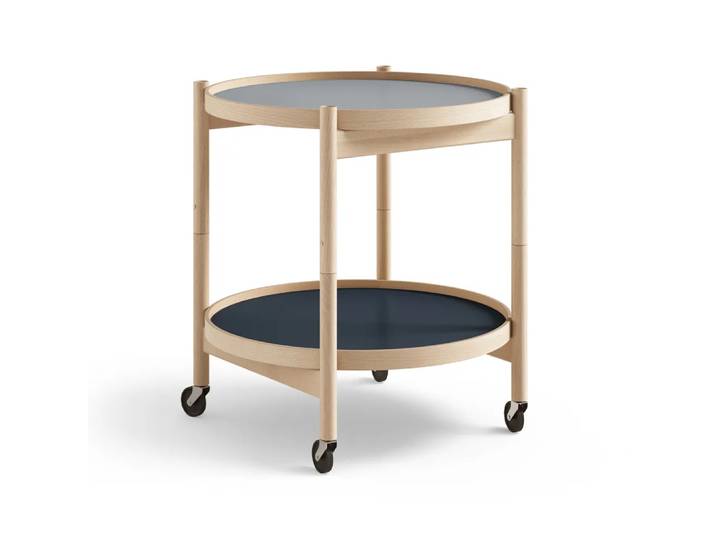 Brdr. Krüger Table roulante Bølling Tray Table model 50 water, structure en hêtre huilé