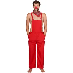 Metamorph Basic Latzhose rot - Karneval und Faschingskostüm (50, 52)