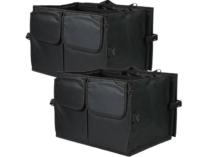 2er-Set Kofferraum-Organizer mit 2 Fächern, faltbar, 50 x 37 x 26 cm