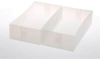 YBM Home Frosty White Plastic Foldable Cube Basket Organizers
