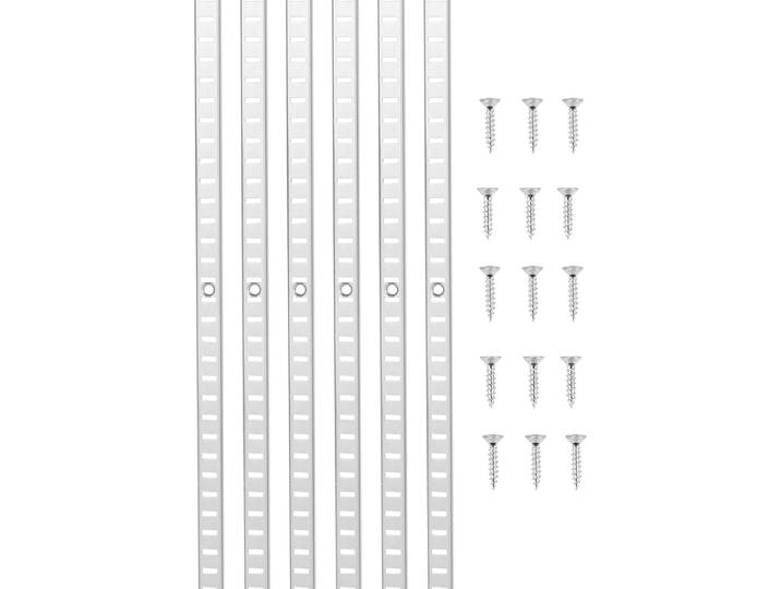 VEVOR Plankrail 1846mm 20-pack Verstelbare Wandplank Pilasters Gemaakt van Staal