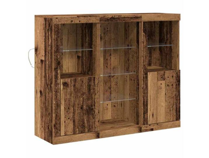 NOUVEAU Meuble buffet de salon - Buffet LED - Bois ancien - 123x37x100cm Bois d'ingénierie 41593