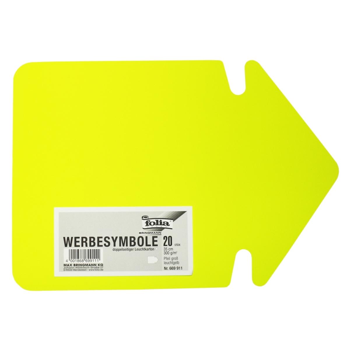 Folia Werbesymbol PFEIL GROSS, 35cm (300 g/m², 20x) (38651303)