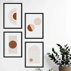 POSTER Set mit 4 Motiven aus Marokko, Mojave, Braun A3 Rahmenlos