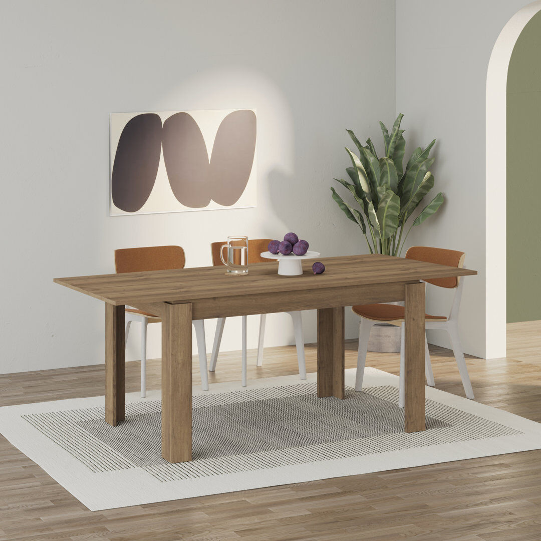 Lark Manor 190 " Extendable Rectangular Dining Table Dark Oak