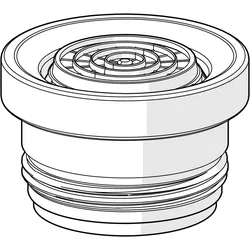 Hansa Luftsprudler und Schlüssel HANSA, 1014220V-33 STD B Laminar Matt-Schwarz, 1014220V-33 1014220V-33
