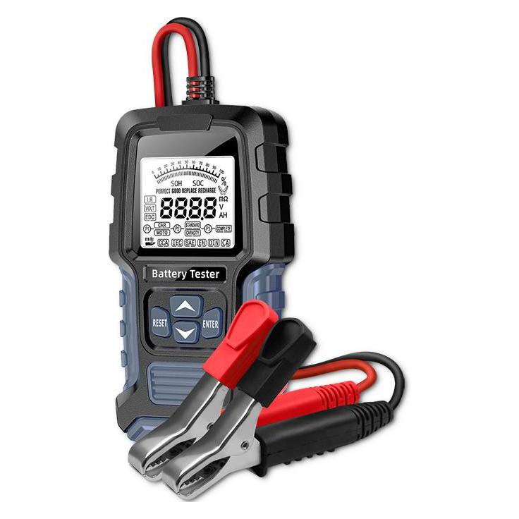 Qoltec Digitaler Batterietester mit LCD-Display | 12V | 24V | 3Ah-400Ah (52487)